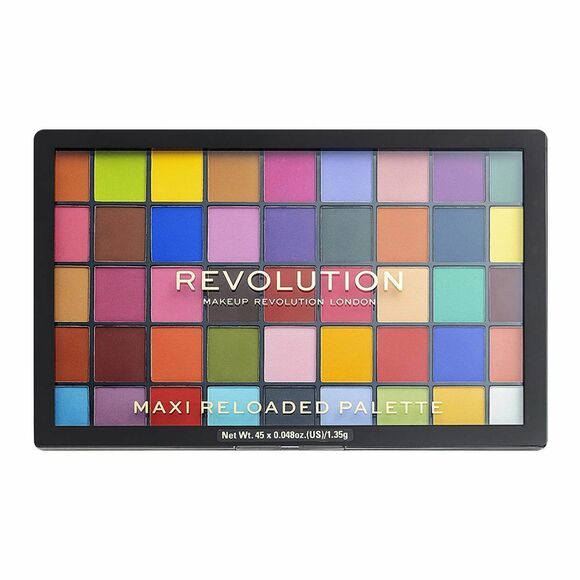 MAKEUP REVOLUTION Maxi Reloaded Palette MONSTER MATTES "45 Color Eyeshadow Pans" - Picture 1 of 5